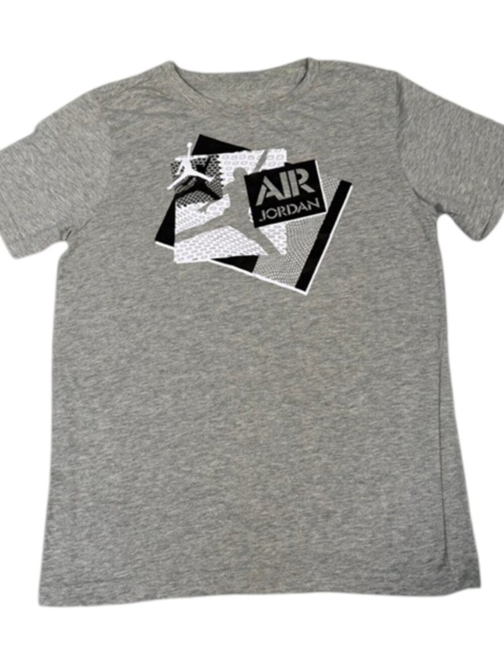 Jordan Boys Gray Air Jordan Jumpman Graphic T-Shirt XL 13-15